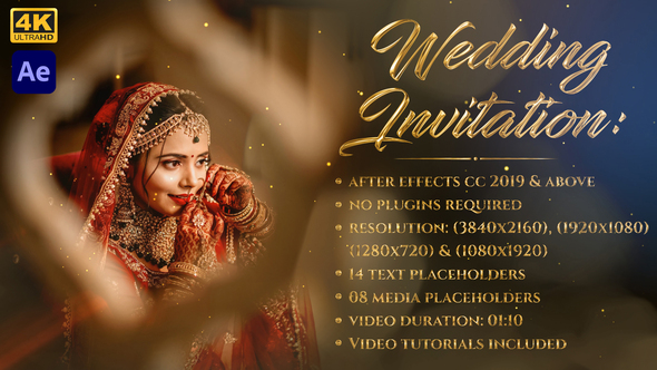 Royal Indian Wedding Invitation After Effects Template Free Download